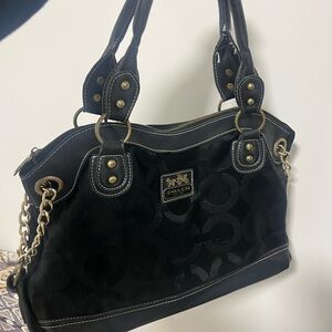 Coach Black and Gold Shoulder Bag